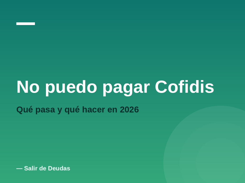 no puedo pagar cofidis